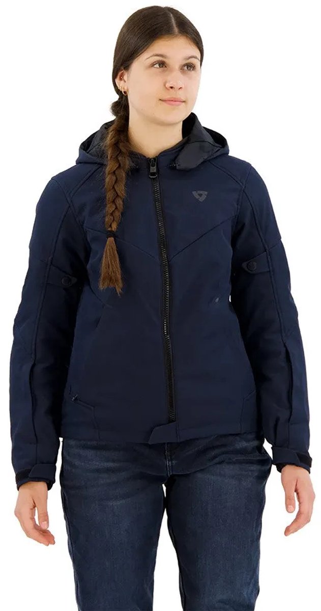 REV'IT! Afterburn Lady Dark Navy Motorcycle Jacket 38 - Maat - Jas