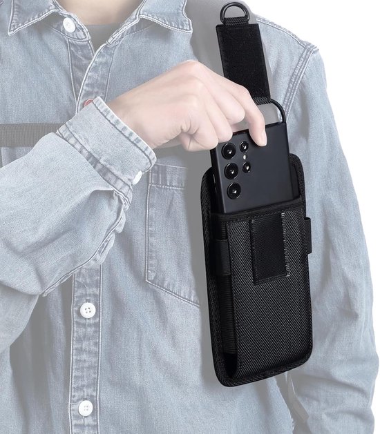 Geschikt voor iPhone 16 15 14 13 12 Pro XR Rugzak Strap Pouch, Rugzak Bevestiging Mobiele Telefoon Pouch Holster Riem Clip Houder Draagtas geschikt voor Galaxy S25, S24, S23 Plus, S22 — afbeelding 5
