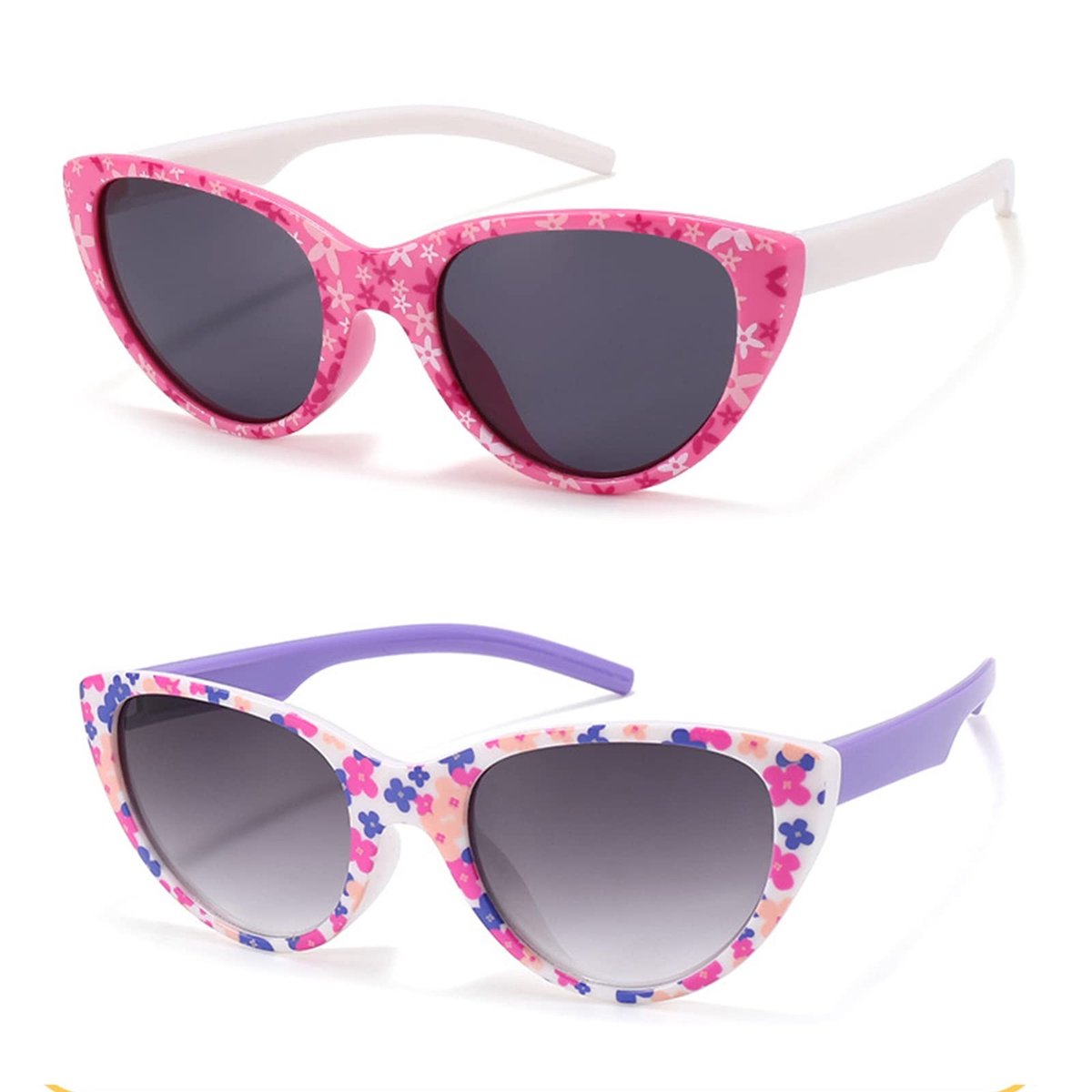 Dailygoods - Cosensi - Dailygoods - Dailygoody - Zonnebril voor kinderen - UV-bescherming - Schattig ontwerp - Bloemen - Peuterzonnebril - Perfect voor buitenactiviteiten - Geschikt