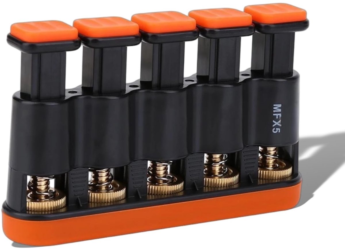 Dailygoods - Dailygoody - Guitar Finger Exerciser - Handkracht Trainer - Versterkt Grip en Tension - Oranje - Geschikt voor Gitaristen en Pianisten - Multifun