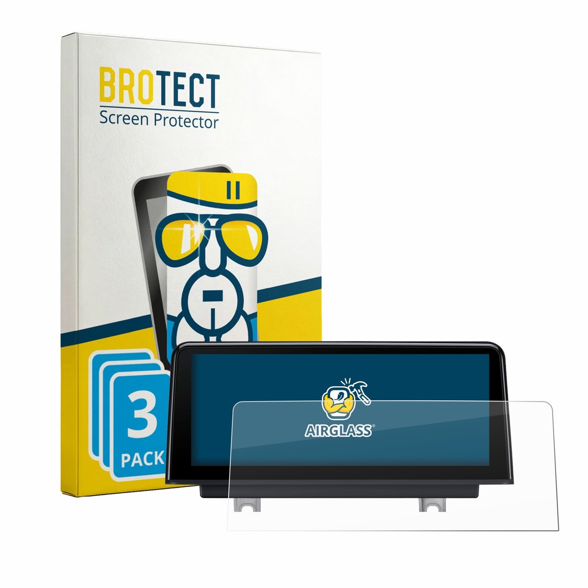 Screenprotector 3 Stuks voor Xtrons QBBH14NBTH Beschermglas transparant