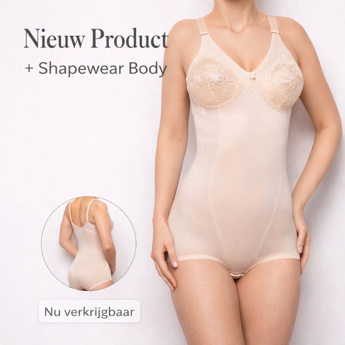 ORHIDEJA - corrigerende softcup body - beige - maat 90F