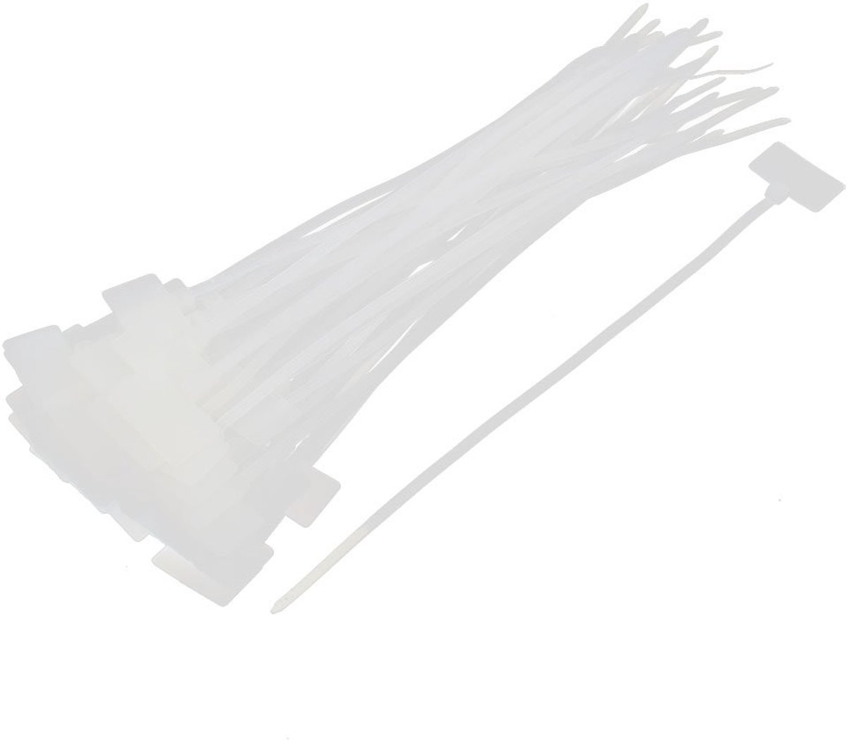 Dailygoods - Dailygoody - Nylon Netwerk Kabel Koord Draad Label ID Tags - Zelfvergrendelend - 50 Stuks - Sterk en Duurzaam - Ideaal voor Kabelbeheer - 4 x 200mm