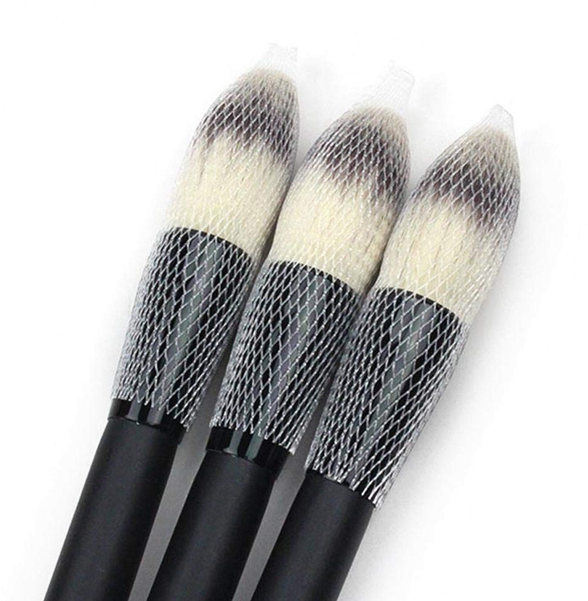 Dailygoods - Dailygoody - Make-up kwasten beschermer - Herbruikbare mesh hoes - 100 stuks - Cosmetische borstel net - Bescherming voor make-upkwasten