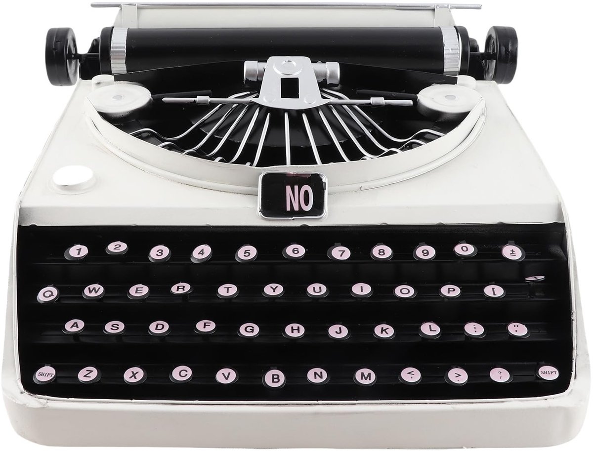 Dailygoods - Dailygoody - Vintage typemachine - Retro decor - Handgemaakt ornament - 34 x 33 x 15 cm - Stressverlichting speelgoed - Geschikt voor thuis