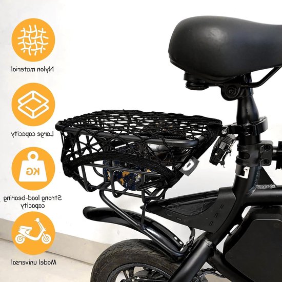 Elastisch Luggage Net voor Fiets en Motor, Stretchable Opslagnet met Haken voor Helm en Bagage, 29x31cm — afbeelding 2