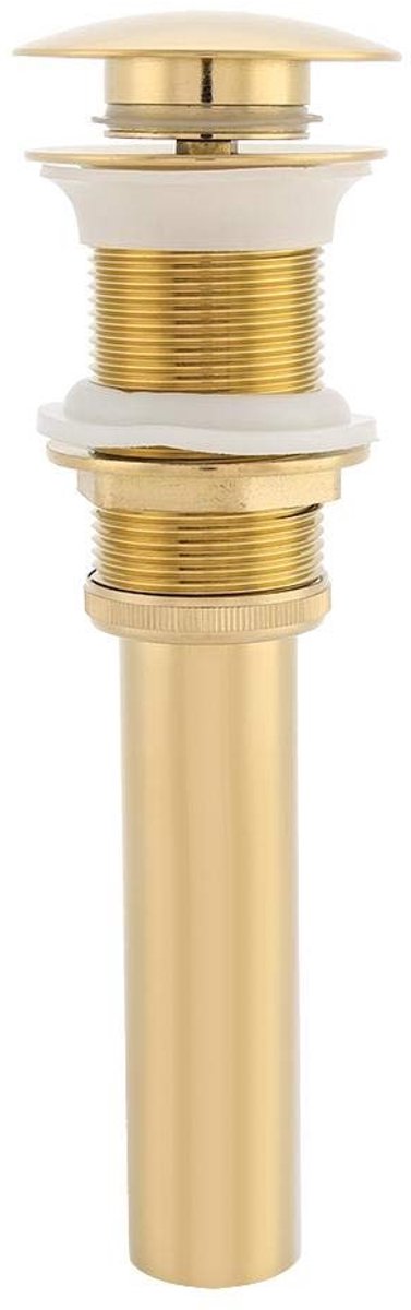 Dailygoods - Dailygoody Spoelbak zonder sleuven pop-up klik-klaksprong, plug pop-up afvoerconstructie zonder overloop voor spoelbak (goud)