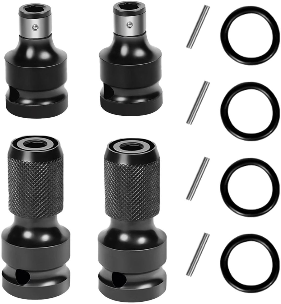 Dailygoods - Dailygoody - 4 x 1/2 inch vierkante buxdriver - Slagmoersleuteladapter - Hoogwaardige kwaliteit - 1/4 inch zeskantige busadapter - Bithouder voor elek...