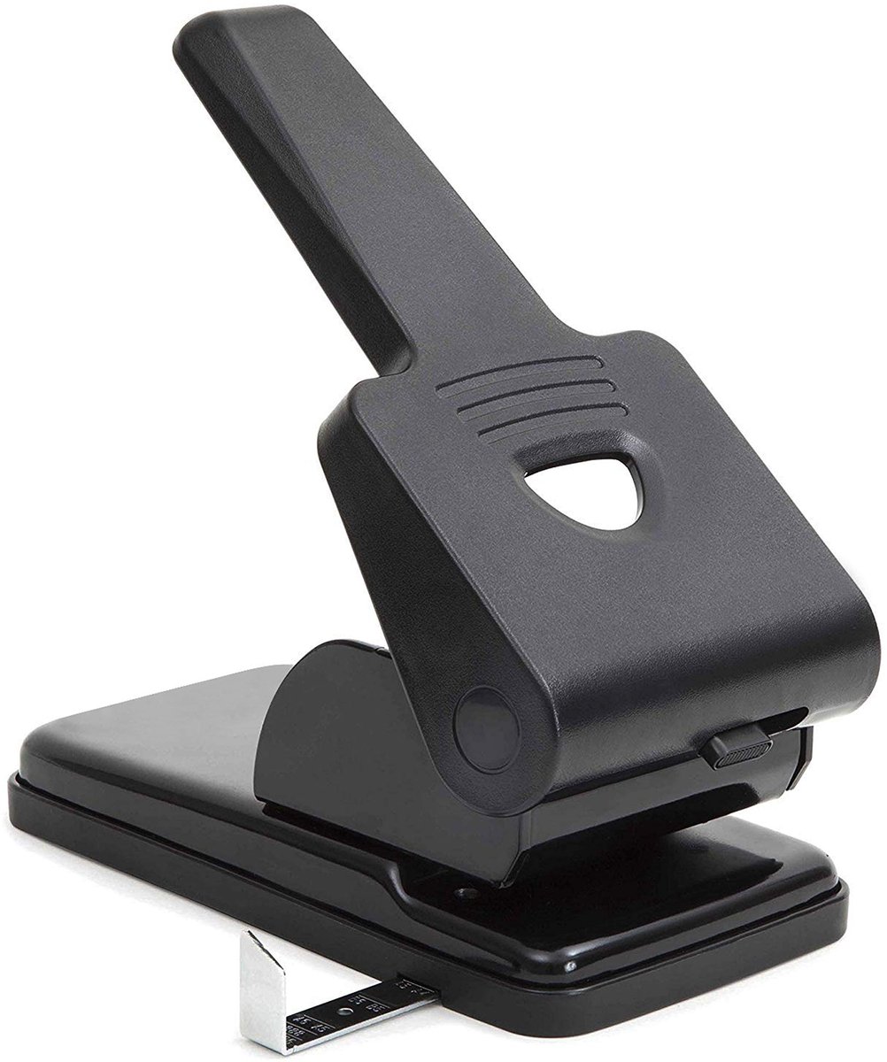 Dailygoods - Dailygoody - Extra Zware 2 Gaten Perforator - 70 Vellen Capaciteit - Zwarte Tafel Perforator - Geschikt voor Thuis en Kantoor - Perfect voor School