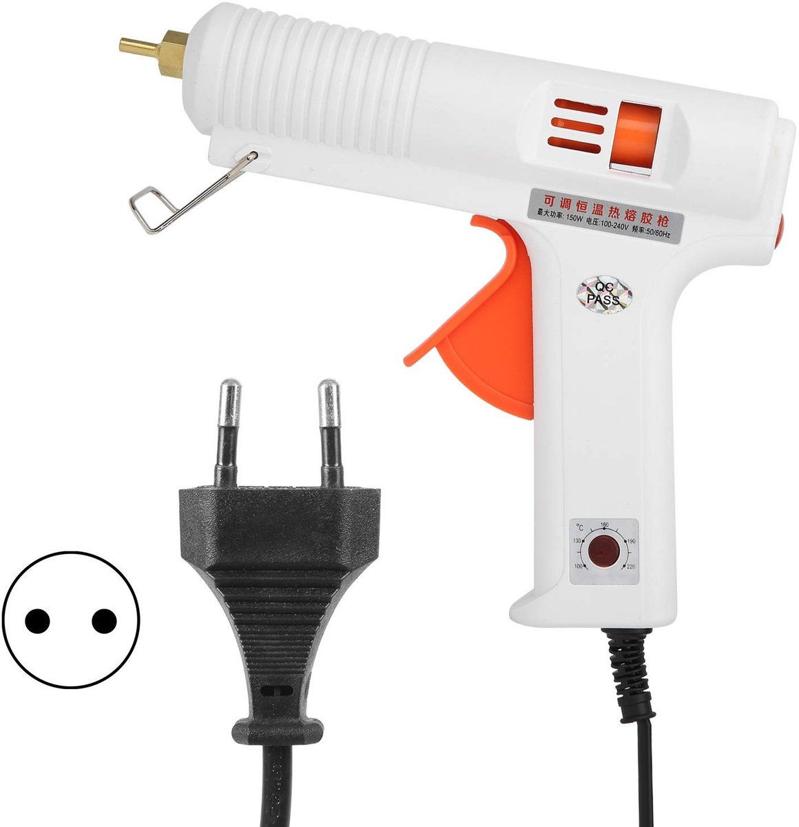 Dailygoody - OmGoods - Dailygoody - HL-F 150W Hot Glue Gun - Verstelbare Temperatuur voor DIY en Reparaties - Wit