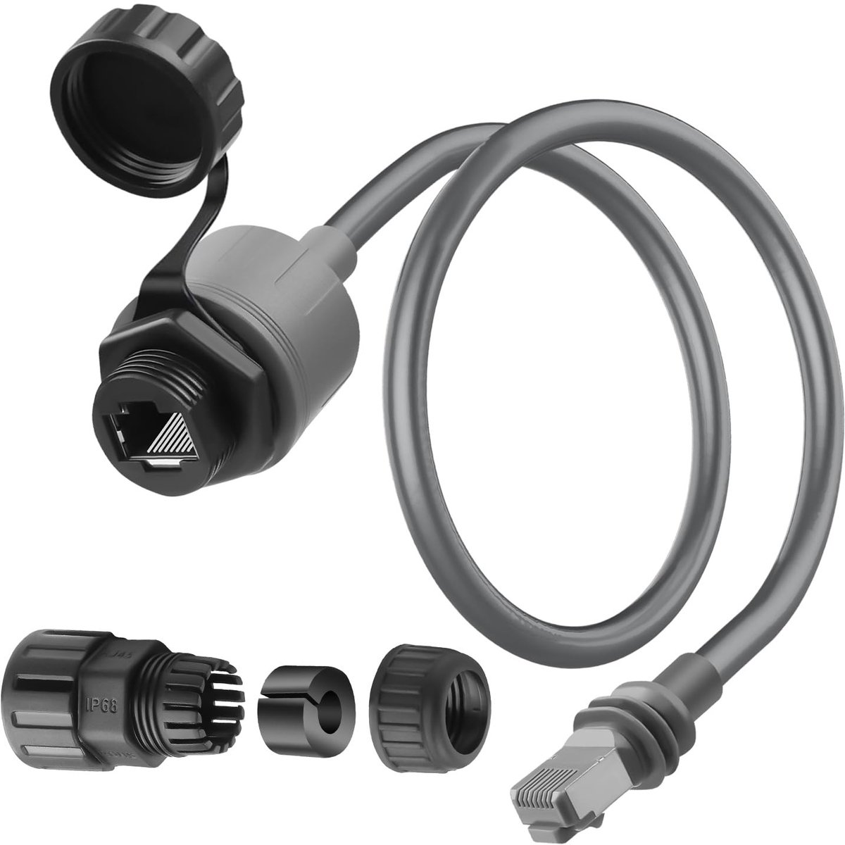 Dailygoody - V3 Ethernet Adapter Waterdicht voor Starlink Gen 3/Mini - 1000Mbps RJ45 Kabelaansluiting