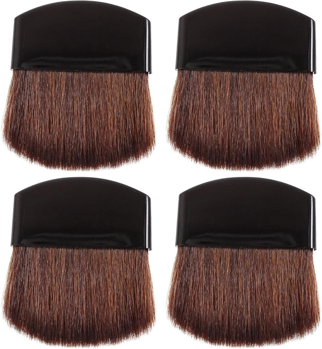Set van 4 Gezichtsborstels voor Poeder, Rouge en Foundation - Professionele Make-up Borstels voor een Vlekkeloze Afwerking