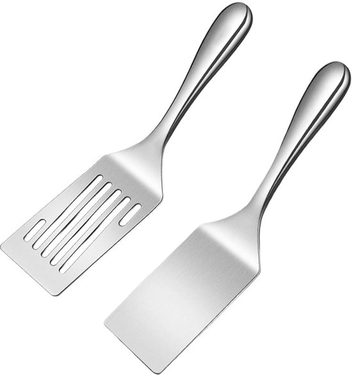 Roestvrijstalen Spatel Set - Koken - Set van 2 - 25,3 cm