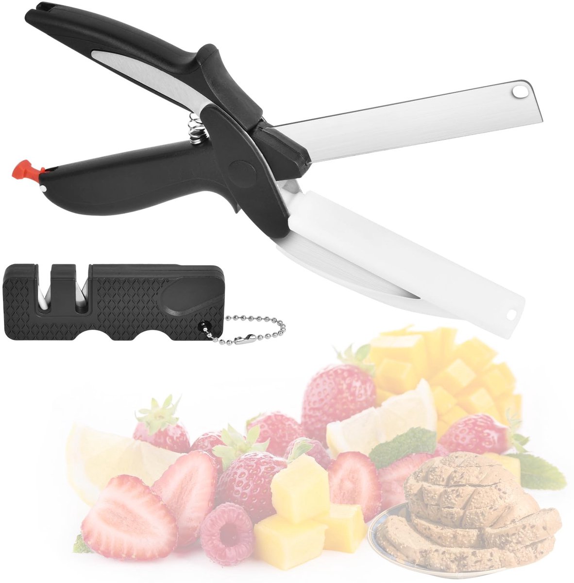 Dailygoody - Keukenschaar - Multifunctionele Voedselschaar - Ergonomisch Handvat - Groentesnijder - Fruitsnijder - Geschikt voor Keuken - Silic...