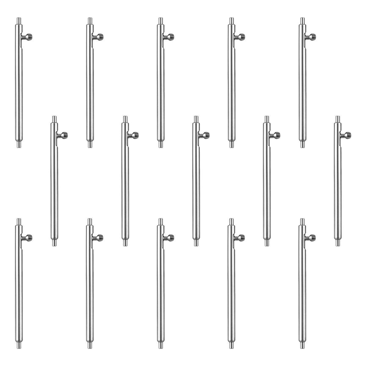 Dailygoody - Horlogebandpennen - Quick Release - 15 stuks - 22 mm - Roestvrij staal - Reserve reparatie pennen - Geschikt voor horloges - Zilver