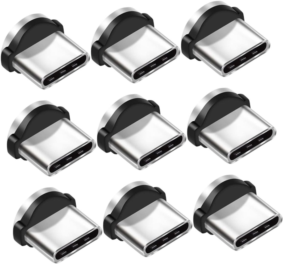 9-Pack Magnetische Oplaadkabels voor USB-C en Mini USB - Snelle en Veilige Oplading met Magnetische Adapter