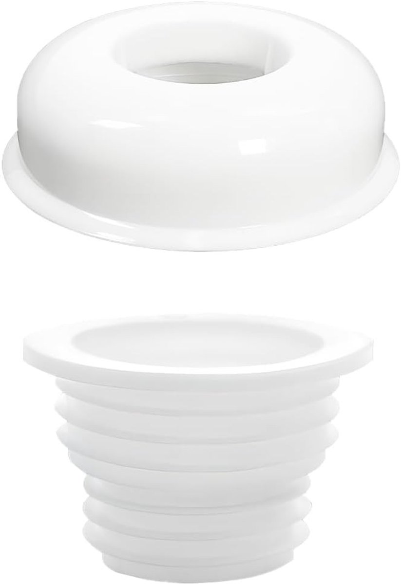 Drainafvoer Deodorant en Siliconen Plug voor Afvoerbuizen, Geschikt voor 50mm PVC Afvoeren, Met Decoratieve Deksel en Effectieve Geurbeheersing
