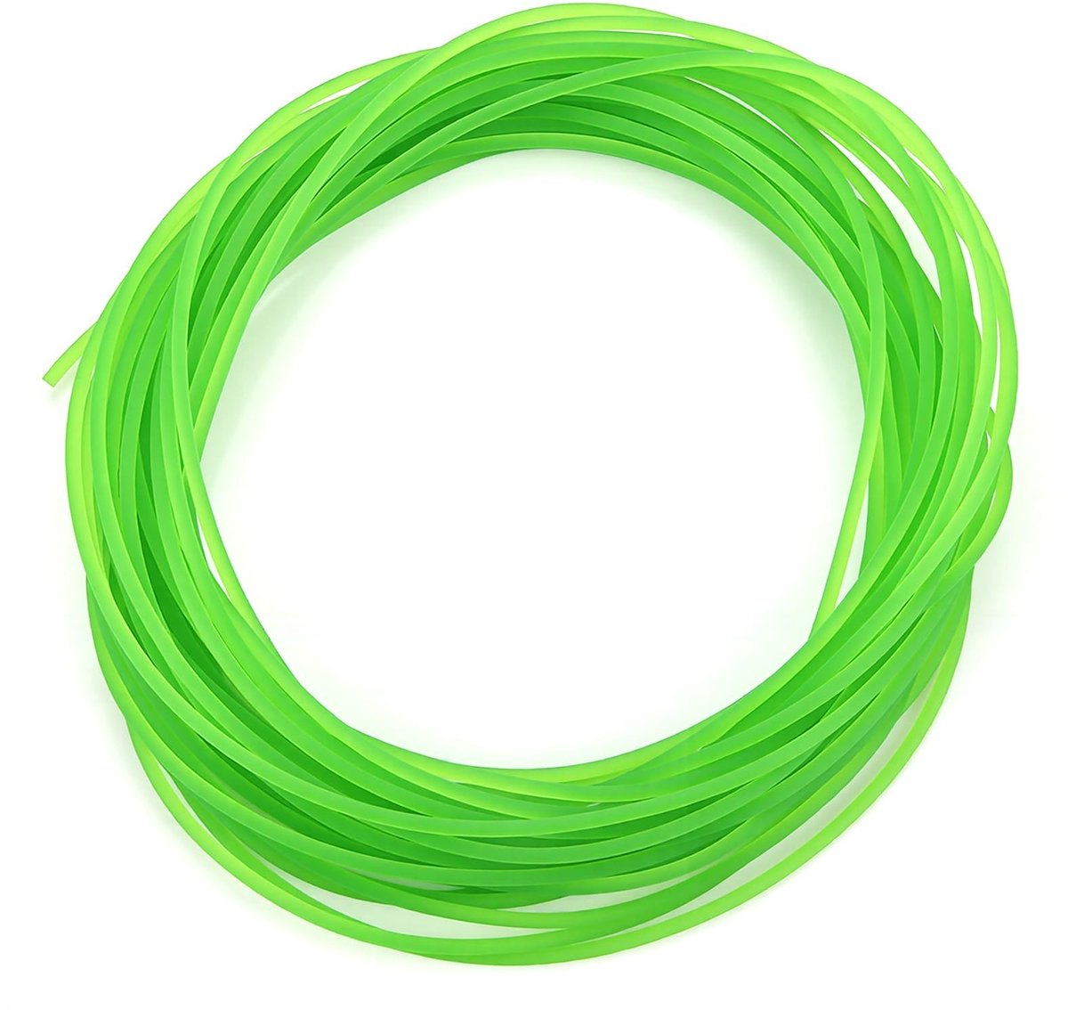Dailygoods - Dailygoody - PU polyurethaan ronde riem - ronde riem 10 m - glanzend oppervlak - groen - duurzaam en veelzijdig - geschikt voor industriële toepassing