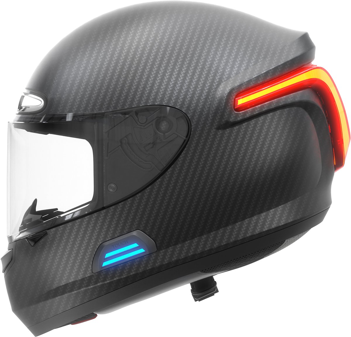 MC Pro Black M - (Smart) motorhelm - LED verlichting - Full HD 1080P Camera - Smart verlichting - Geïntegreerde Bluetooth-intercom - HiFi - SOS - Walkie-talkie