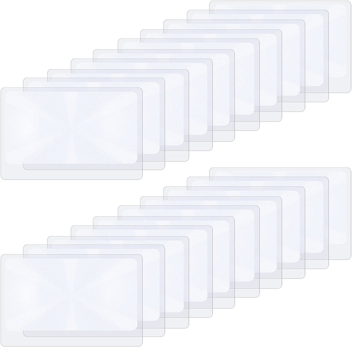 Dailygoods - Dailygoody - Fresnel Vergrootglas - 20 Stuks - Duidelijke Vergroting - Transparant - Voor Lezen en Vuur Beginnen - Ideaal voor Thuis en Buiten