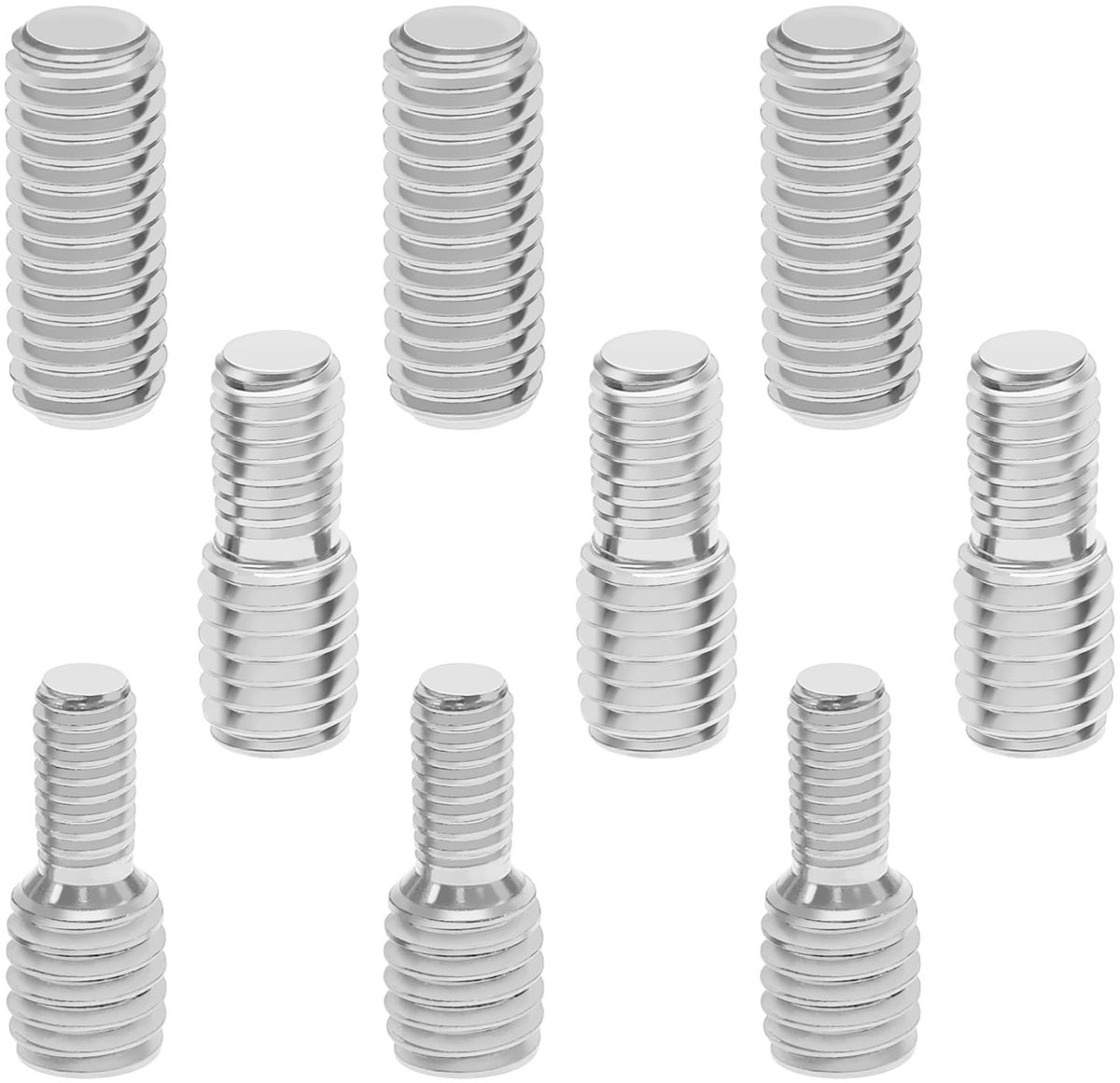 Dailygoods - Dailygoody - Auto Antenne Adapter Set - 9 Stuks Antenne Adapters - Zilver - Schroefdraad Adapters - Geschikt voor Voertuigen - M4 M5 M6