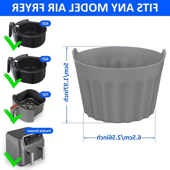 Set van 6 Herbruikbare Siliconen Mallen voor Eieren en Cupcakes, Flexibel en Antiaanbak, Ideaal voor Airfryer Accessoires — afbeelding 5