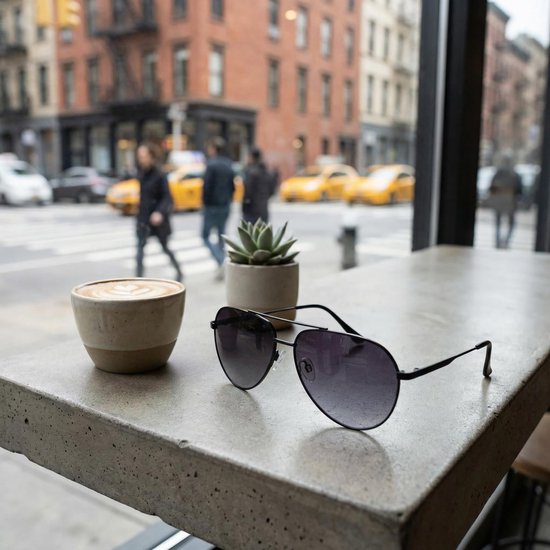 Dailygoods - Unisex Pilotvorm Zonnebril met Metalen Frame en Getinte Glazen van Dailygoods — afbeelding 3