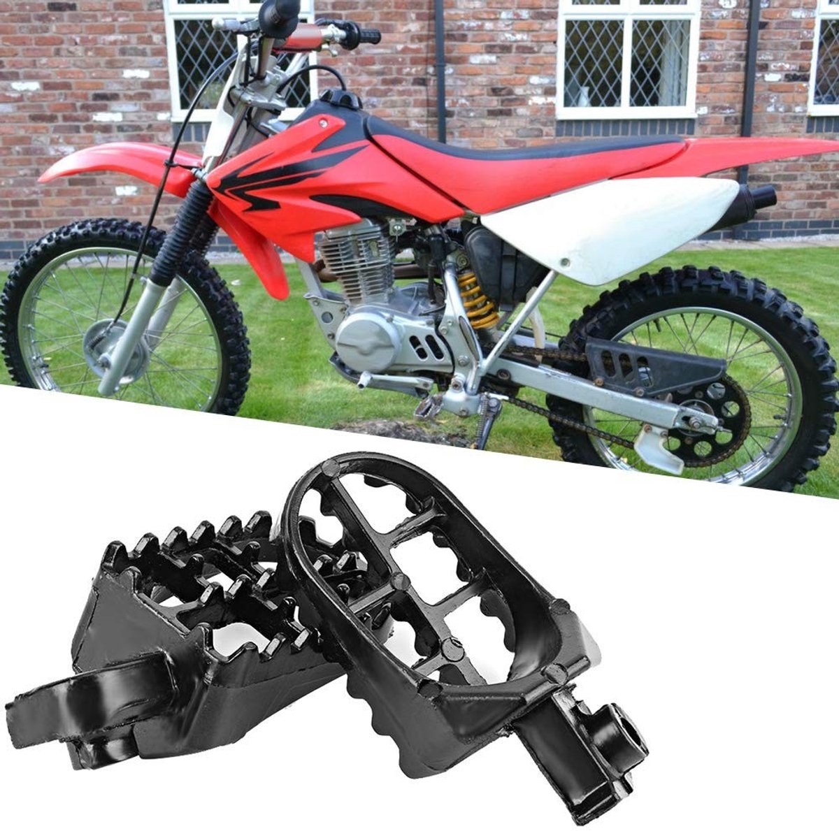 Dailygoods - Dailygoody - Motorfiets Pedalen - Voetsteunen Aluminium - Eenvoudige installatie - Skid proof - Duurzaam en stijlvol - Geschikt voor Honda XR modellen