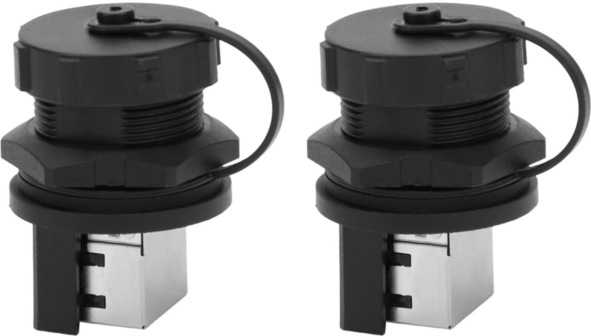 Dailygoods - Waterdichte RJ45-stekkers IP67 voor Buiten - 2 Stuks