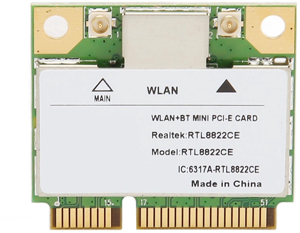 Dailygoods - Dailygoody - Mini-wifi-kaart - Draadloze netwerkadapter - Dual band 1200 Mbps - 802.11AC - Geschikt voor laptop en computer - Mini PCIe