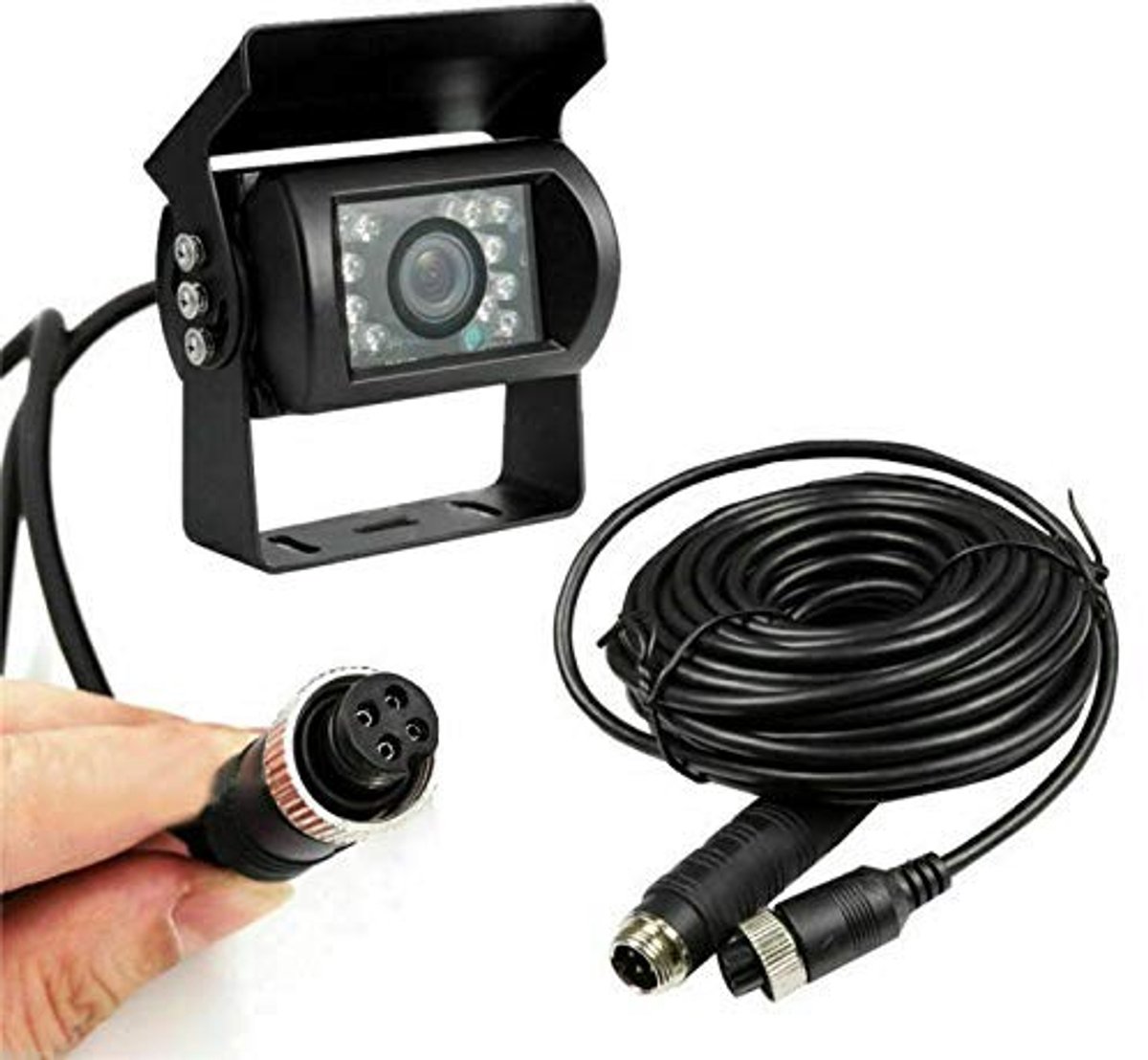 Dailygoods - Dailygoody - Riloer Achteruitkijkcamera Kit - Waterdichte CCD Camera met Nachtsicht en 10m Verlengkabel