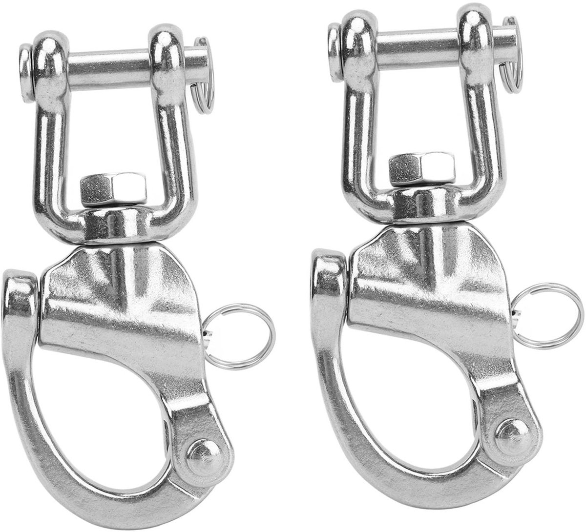 Dailygoods - Dailygoody - Snelsluitingen Swivel Snap Shackle - 316 RVS voor Zeilboot - Duurzaam en sterk - Geschikt voor Tuigage - Perfect voor Zeilen - Ideaa