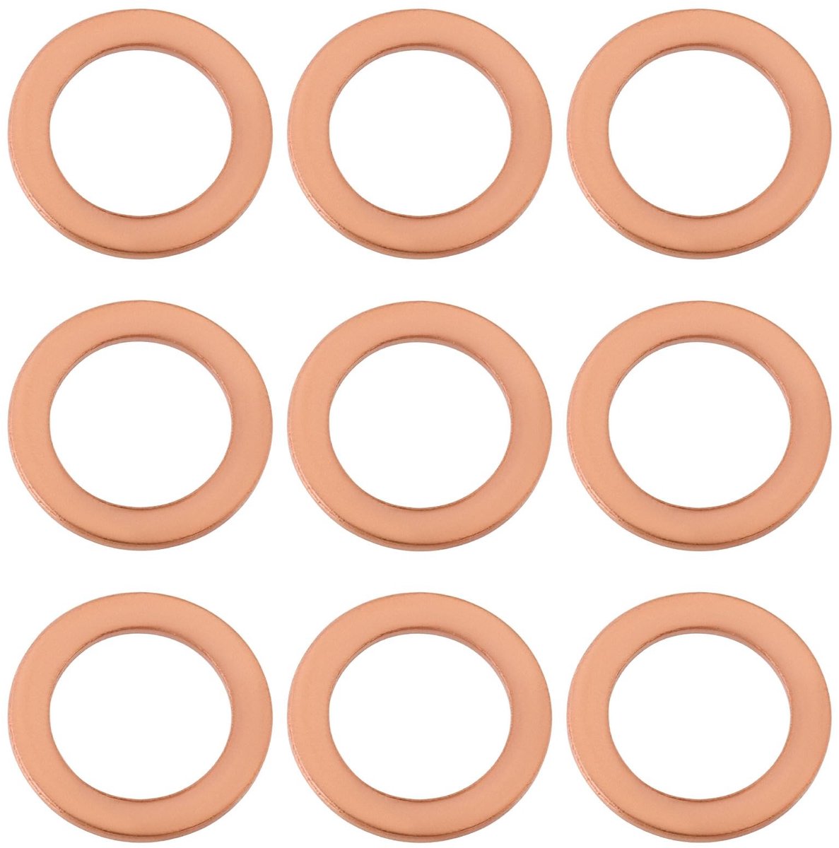 Dailygoods - 200 Stuks Koperen Afdichtingsringen voor Diverse Toepassingen