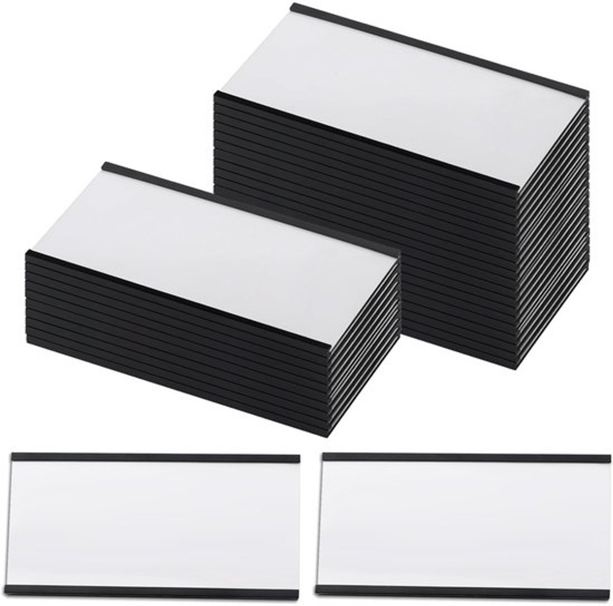 Magnetische Labelhouders - Complete Labelset - 30 Stuks 5x10 cm