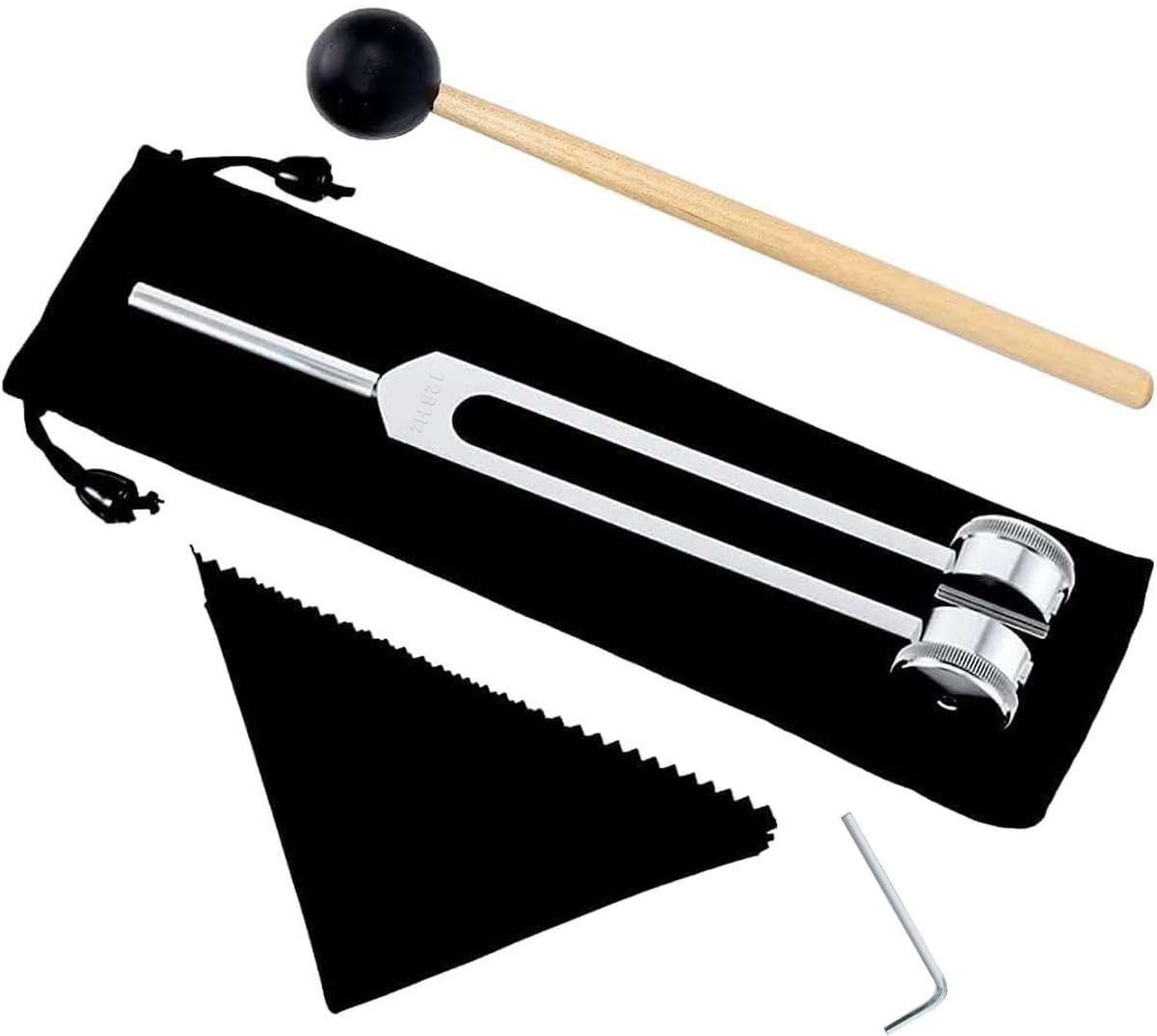 Dailygoody - 128 Hz stemvork - Nauwkeurige frequentieweergave - Zilver - Ideaal voor meditatie - Lichtgewicht en duurzaam - Geschikt voor massage en a...