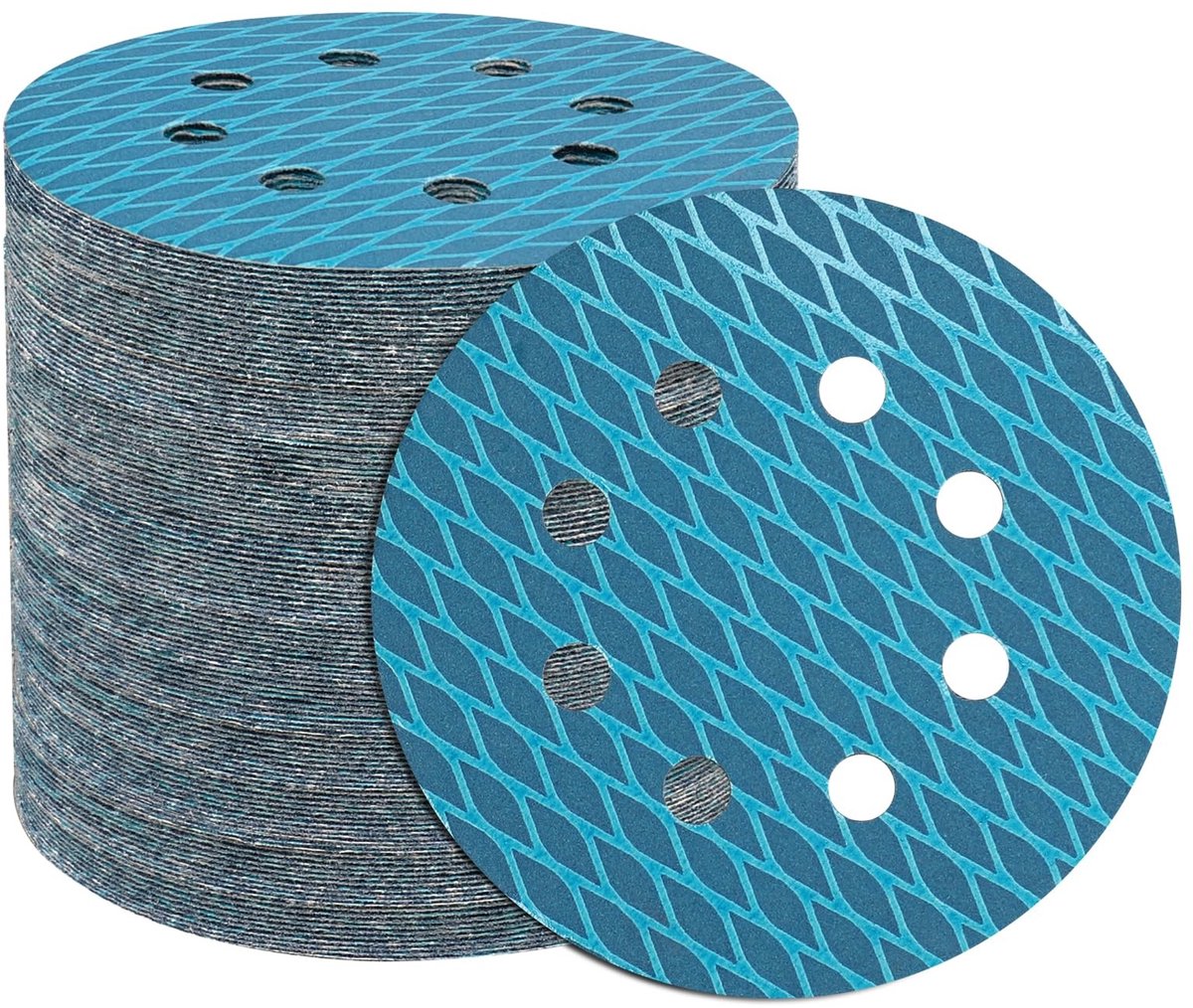 Dailygoody - Schuurpapier - 100 stuks - Hoogwaardige kwaliteit - 125 mm - Zirconium - Geschikt voor diverse materialen - Grit 240