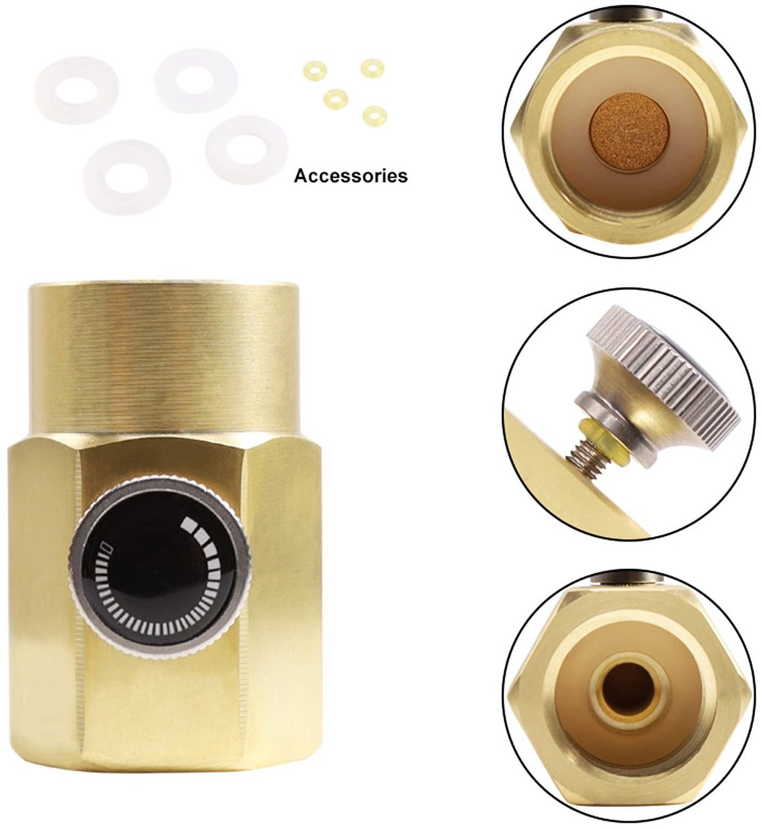 Dailygoody - CO2 Cilinder Adapter - Hoogwaardige Messing - Eenvoudig te Installeren - Ideaal voor Soda Flessen - Duurzaam en Betrouwbaar - Geschikt vo
