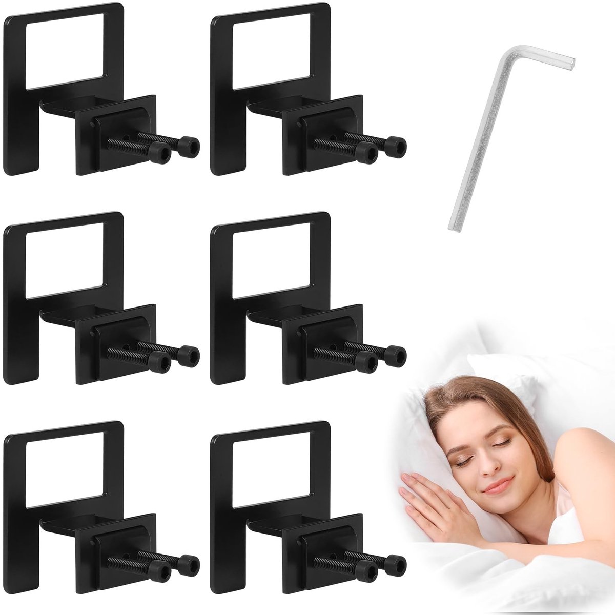 Dailygoods - 6 Stuks Antislip Matrasklemmen voor Bedframe