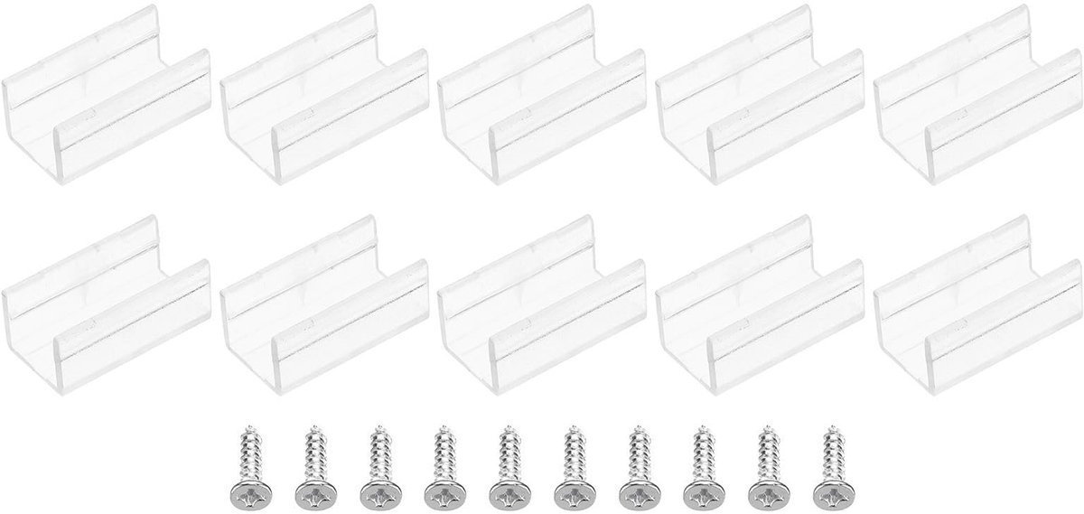 Dailygoods - 40 Stuks LED Strip Lichtclips met Schroeven voor Bevestiging