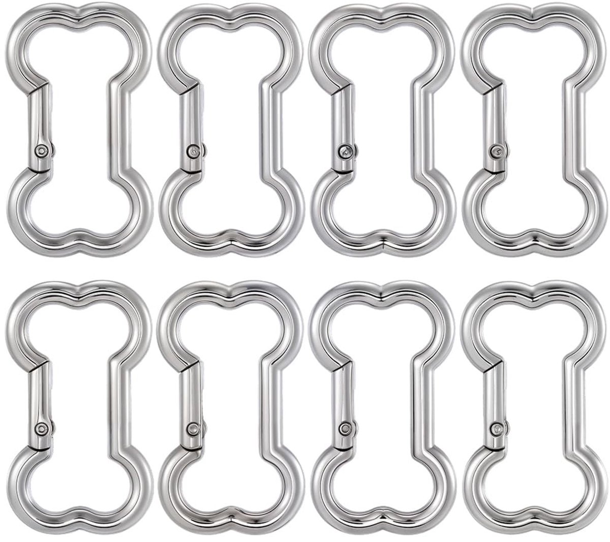 Dailygoods - 10 Stuks Sleutelhanger Clips in Zilver