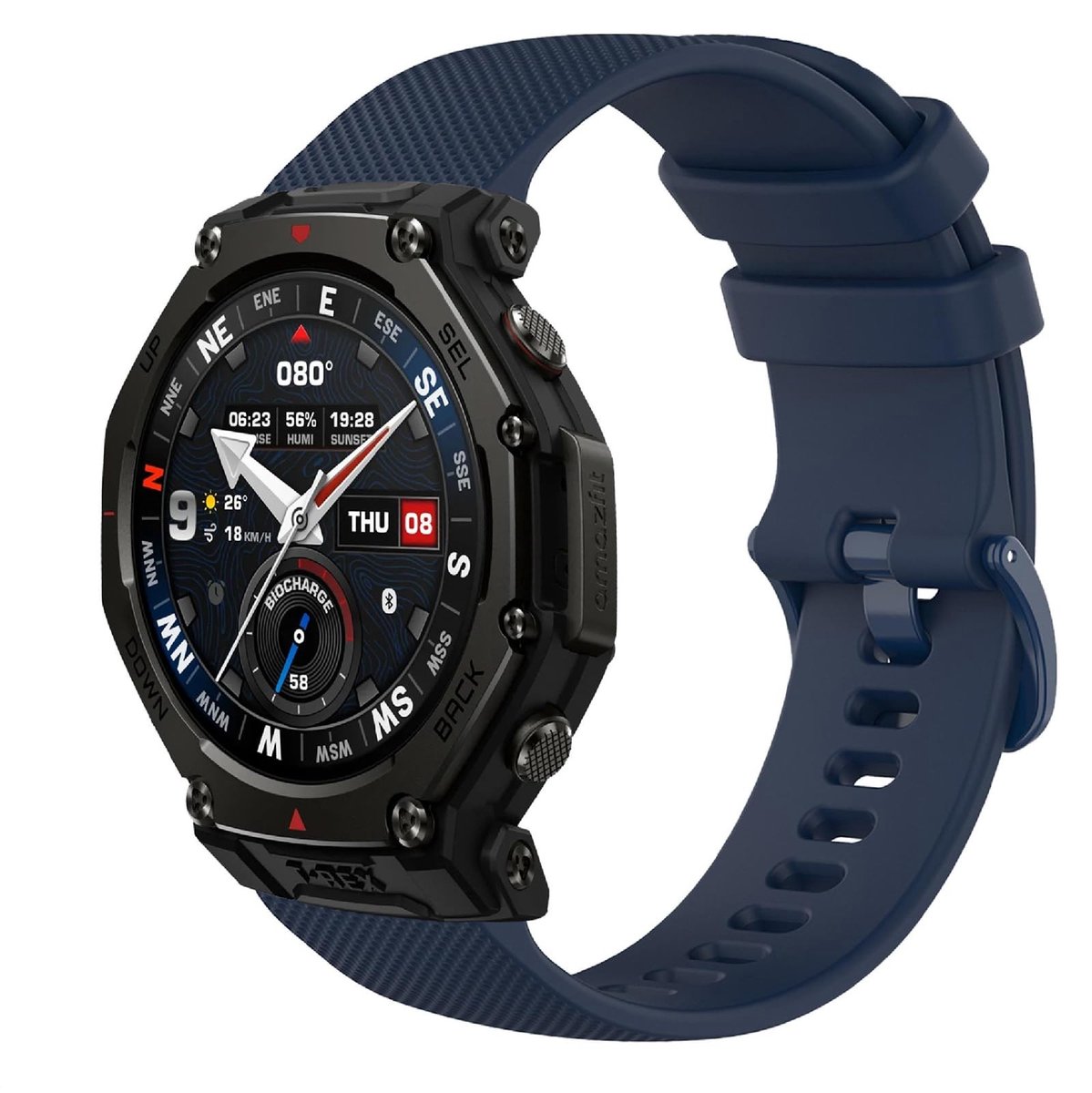 Dailygoods - Zachte Siliconen Horlogeband 22 mm voor Sportieve Activiteiten