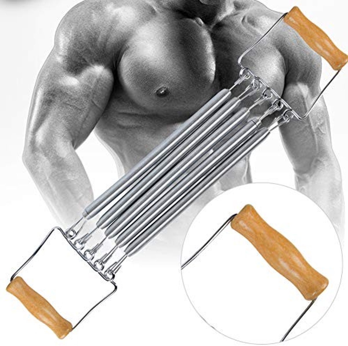 Dailygoods - Dailygoody - Spring Wall Pulley - Fitness Expander - Versterk je Spieren - Verwijderbare Lente - Train je Borstspieren - Ideaal voor Thuistraining - H...