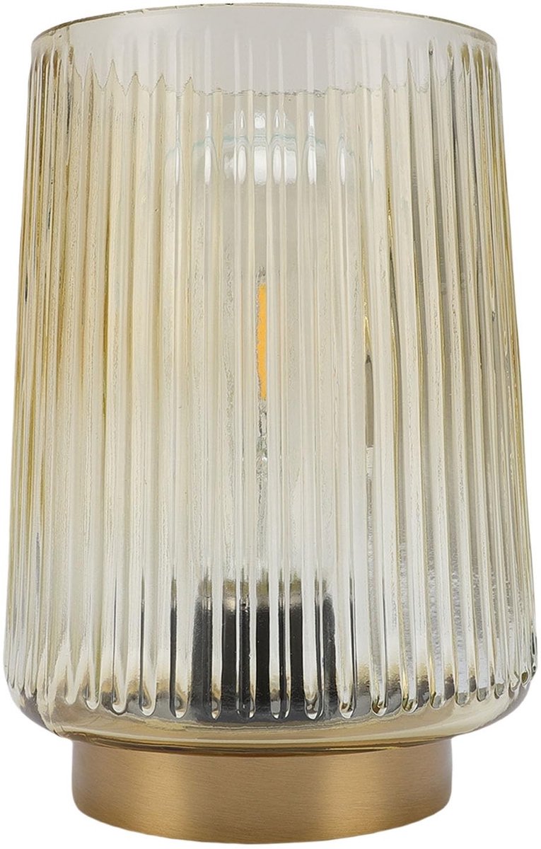 Dailygoods - Elegante Glazen Bureaulamp met Timer en Batterijvoeding