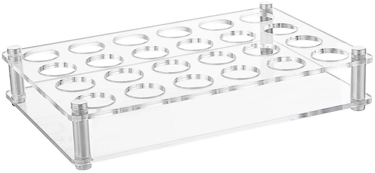 Dailygoody - OmGoods - Dailygoody - 24 Gaten Acryl Shot Glas Houder - Shot Glas Rack - Ideaal voor Feestjes - Witte Tequila Bril - Perfect voor Bars en Thuis