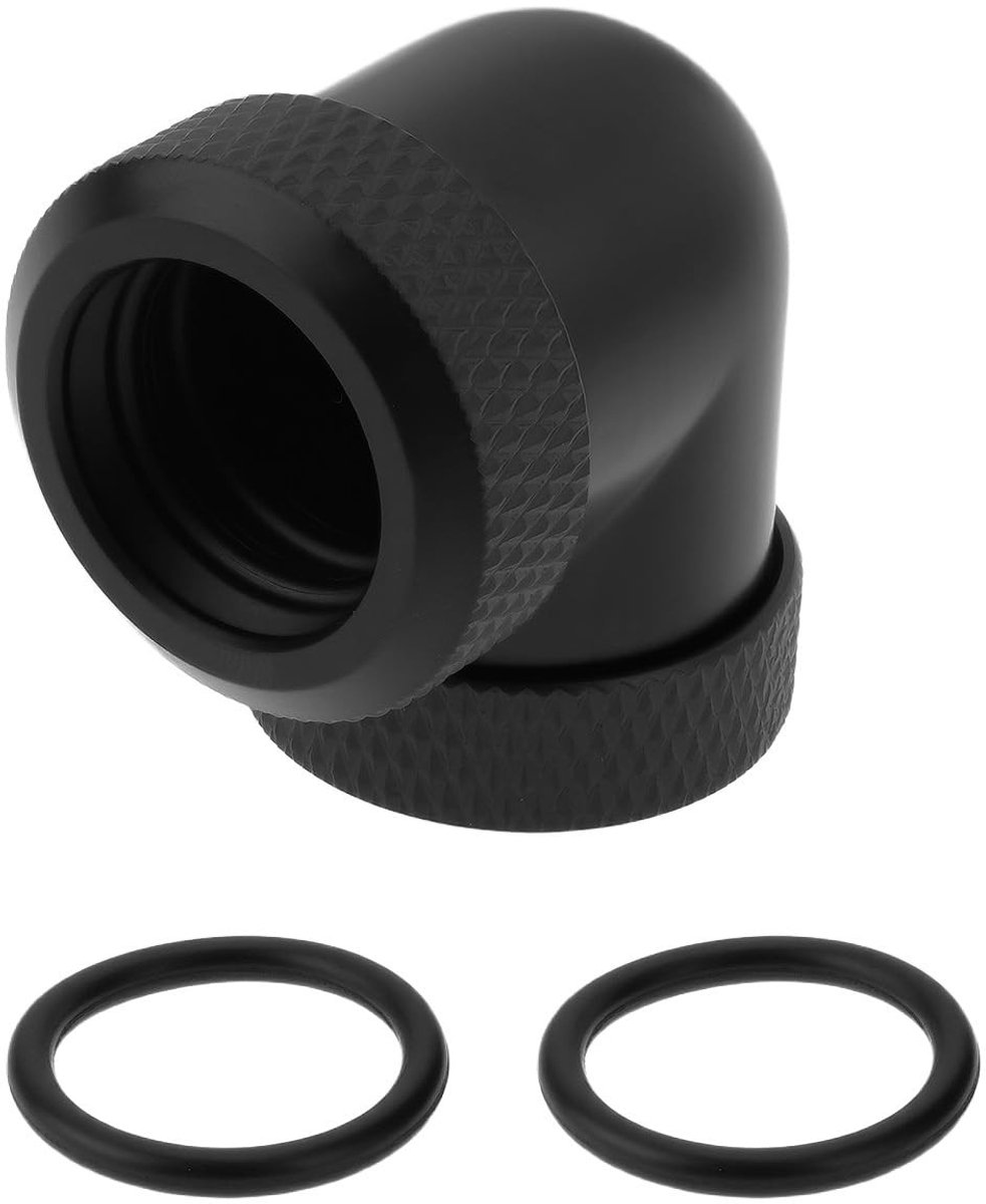Dailygoody - Hard Tube Adapter - 90 Graden - Geschikt voor OD14mm Rigid Tube - Zwart - Duurzaam materiaal - Perfect voor leidingen - Verbeterde waterd