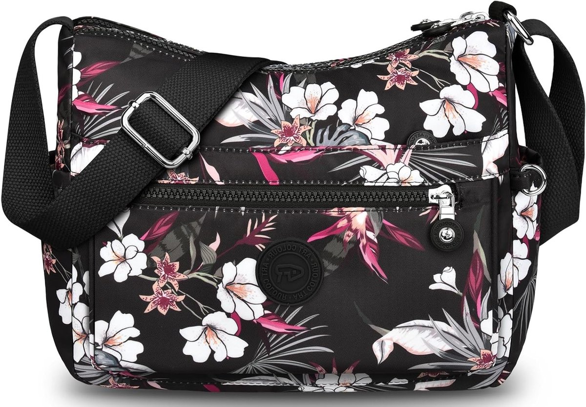 Dames Crossbody Tas, Waterdichte Schoudertas van Nylon, Multifunctionele Handtas voor Reizen, Winkelen en Dagelijks Gebruik met Verstelbare Schouderband