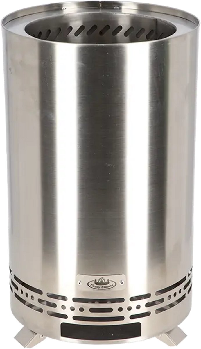 Esschert Design Wood Pellet Fire Basket M - Silver
