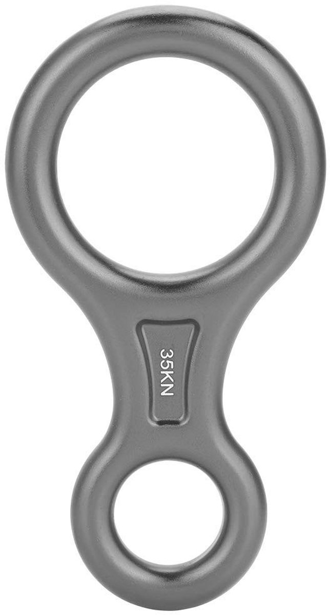 Dailygoods - Dailygoody - Rescue Descender - Rotsklimmen - Veilig en betrouwbaar - Grijs - Touw descender - Ideaal voor reddingsoperaties - Geschikt voor avonturie...