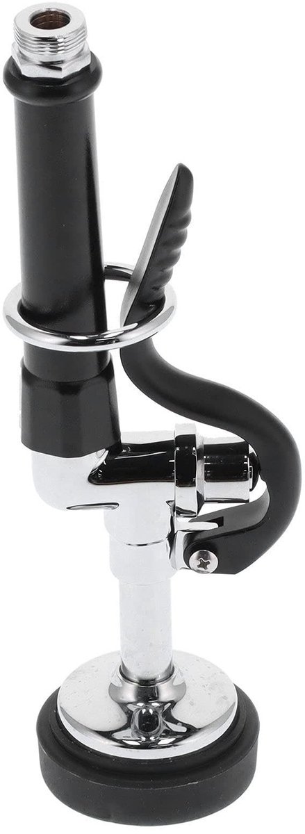 Dailygoods - Dailygoody - Pre-Spoel Commerciële Kraan - Handheld Sproeikop - Duurzaam roestvrij staal - Zwart en Zilver - Keuken Accessoire - Geschikt voor hotels