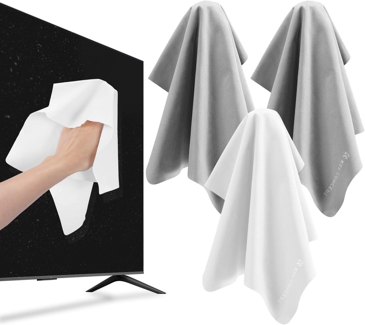 Microvezeldoeken 30 x 30 cm voor Camera's, Verrekijkers, VR Headsets en Schermen - Set van 3 voor Streeploos Schoonmaken